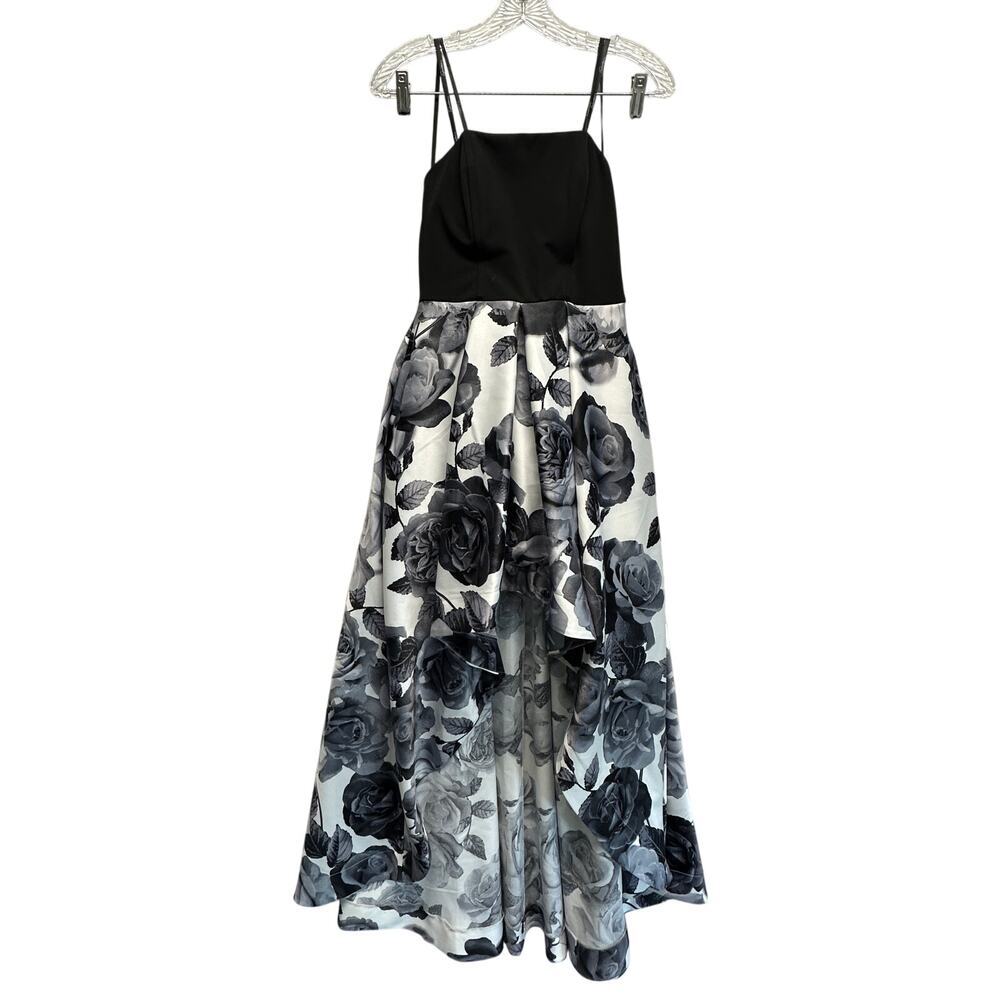 Speechless High Low Floral Gown Black Bodice White Rose Skirt 3 Whimsigoth Fairy